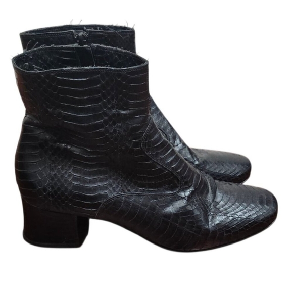 Gianni Barbato archive rare Python Leather black ankle boots shoes Size: EU 39.5 - Picture 4 of 12